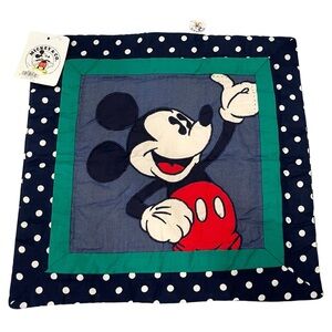 Vintage Mickey & Co Pillow Sham Disney NOS Polka Dot Mickey Mouse 14x14 Cotton